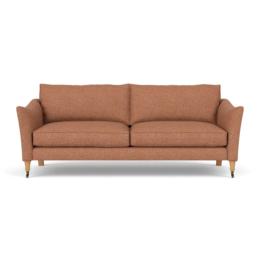 4-Seater Sofa - Brick, Herringbone Weave