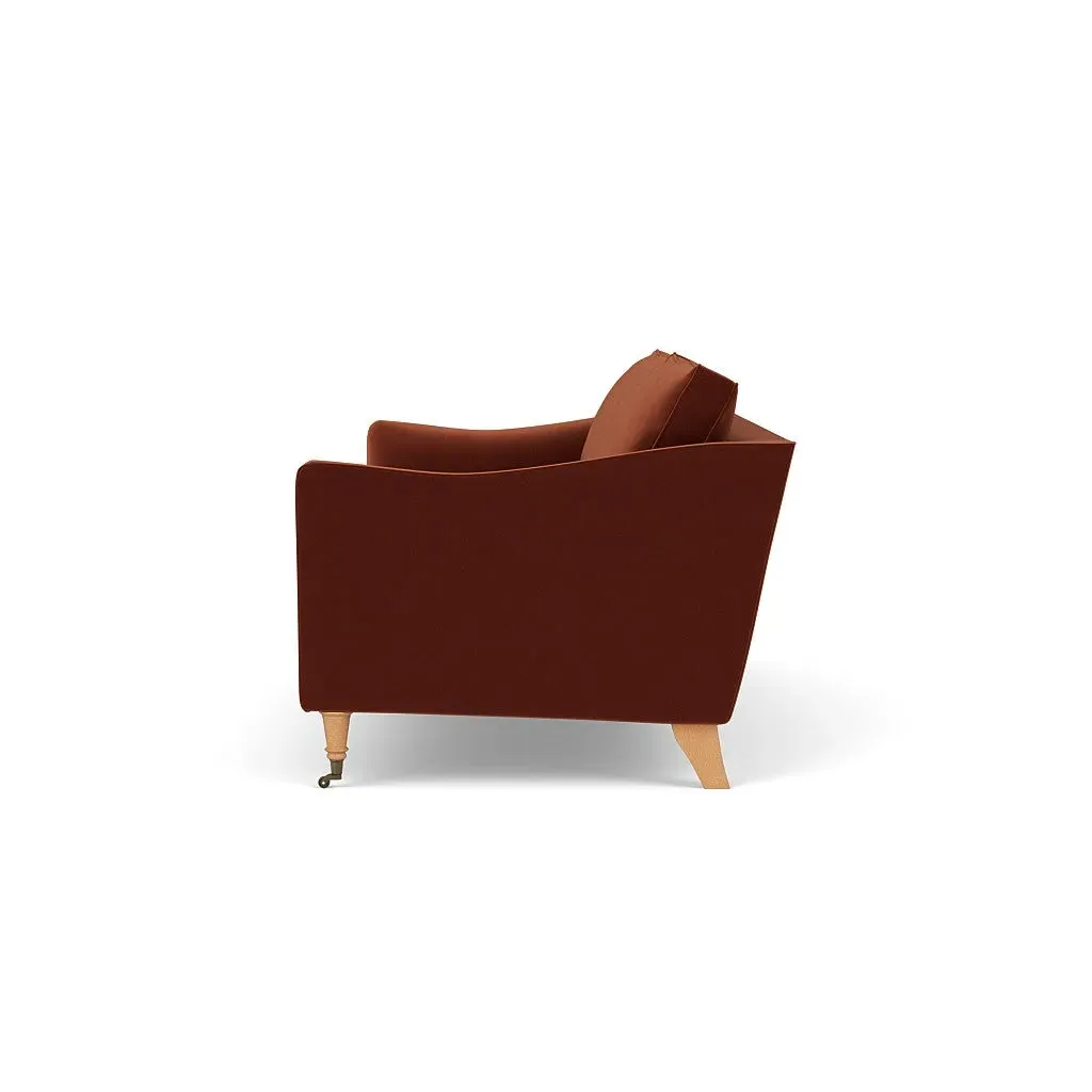 4-Seater Sofa - Brick, Matt Velvet