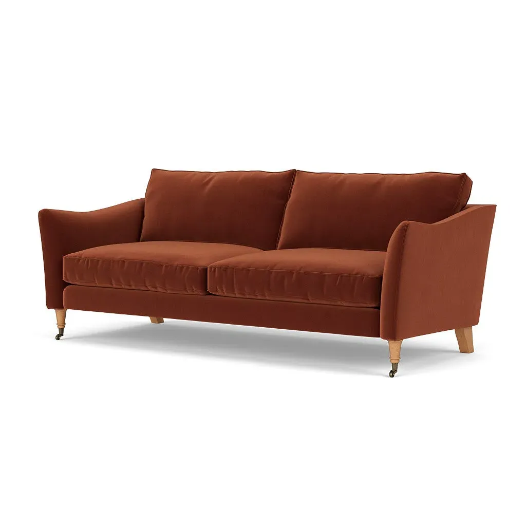 4-Seater Sofa - Brick, Matt Velvet