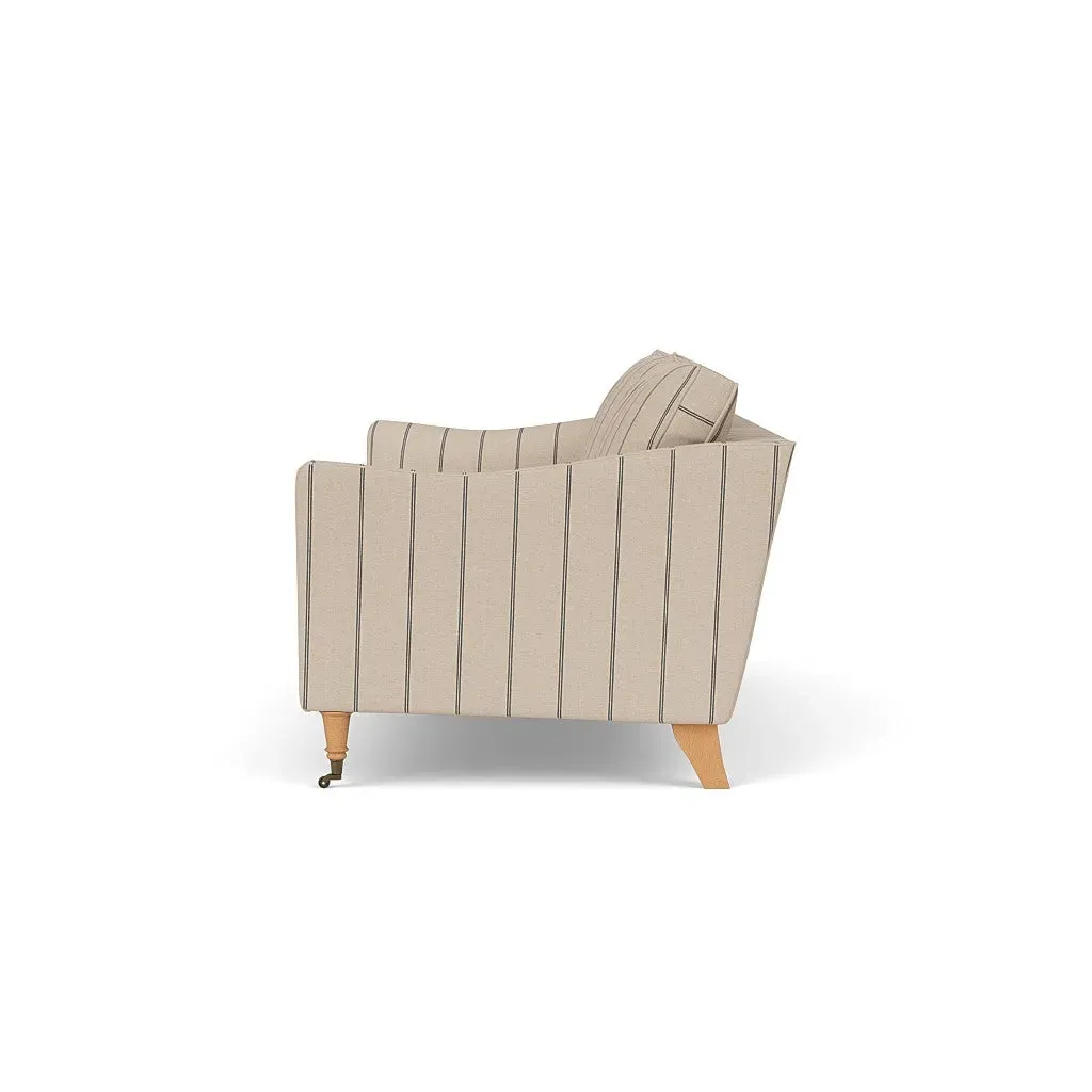 4-Seater Sofa - Charcoal, Compton Stripe