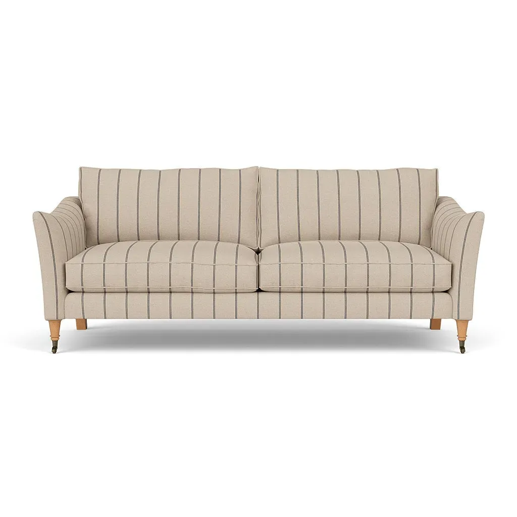 4-Seater Sofa - Charcoal, Compton Stripe