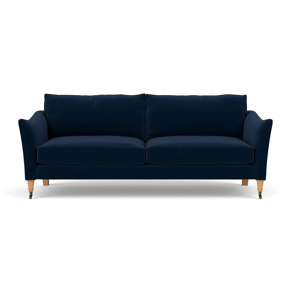 4-Seater Sofa - Deep Blue, Velvet