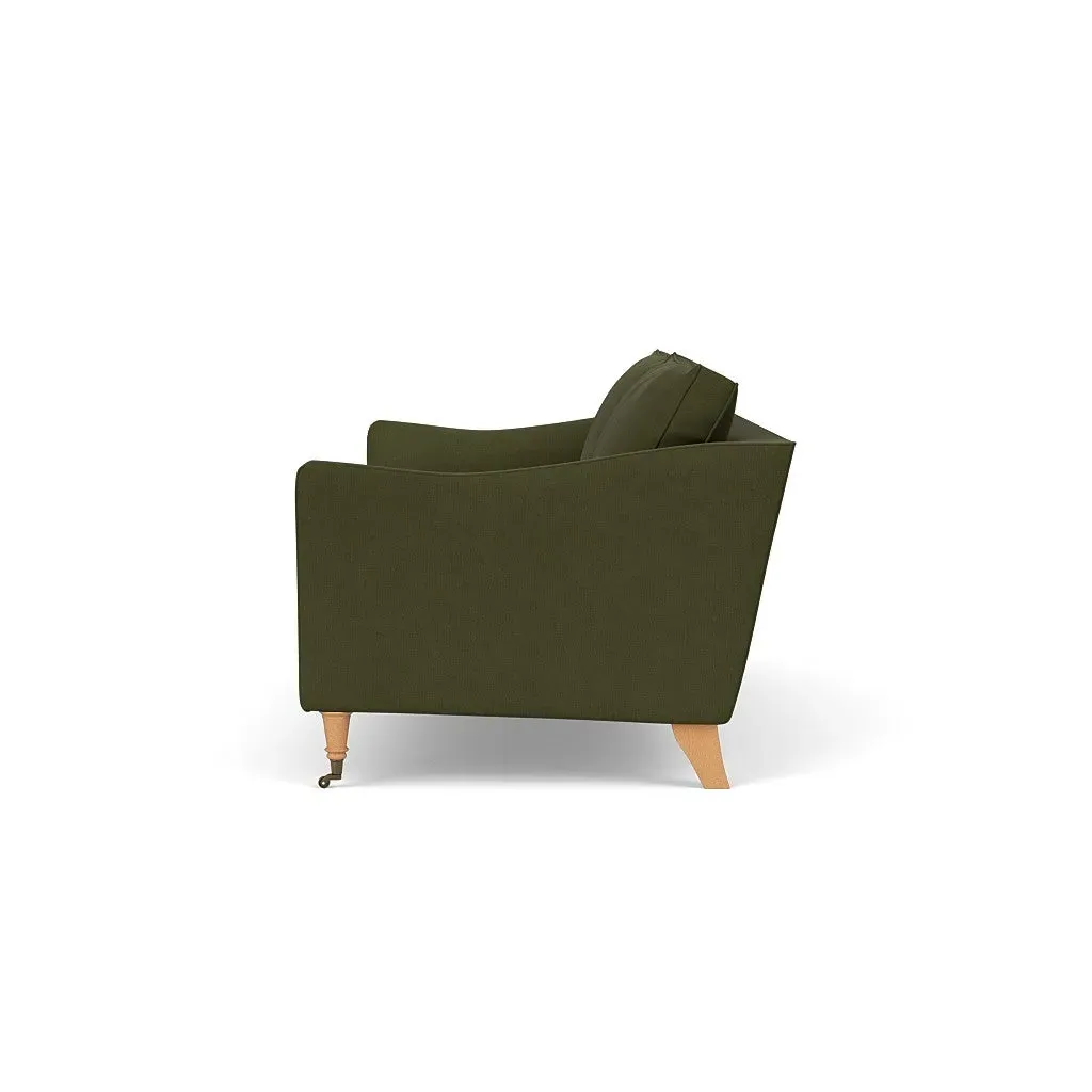 4-Seater Sofa - Forest Green, Linen Mix