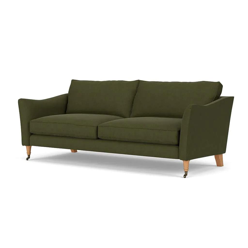 4-Seater Sofa - Forest Green, Linen Mix