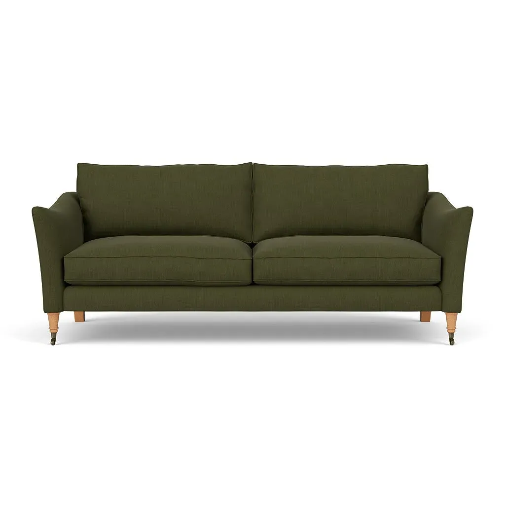4-Seater Sofa - Forest Green, Linen Mix