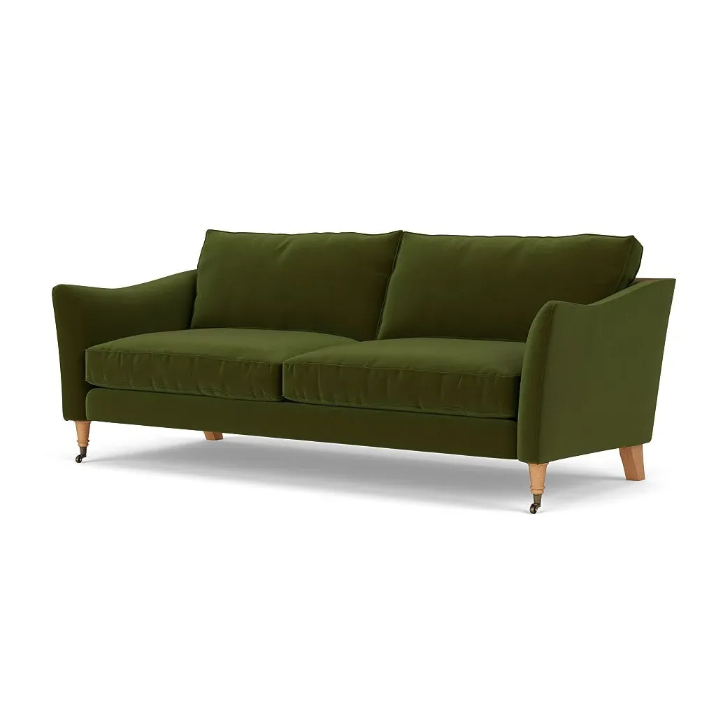4-Seater Sofa - Forest Green, Velvet