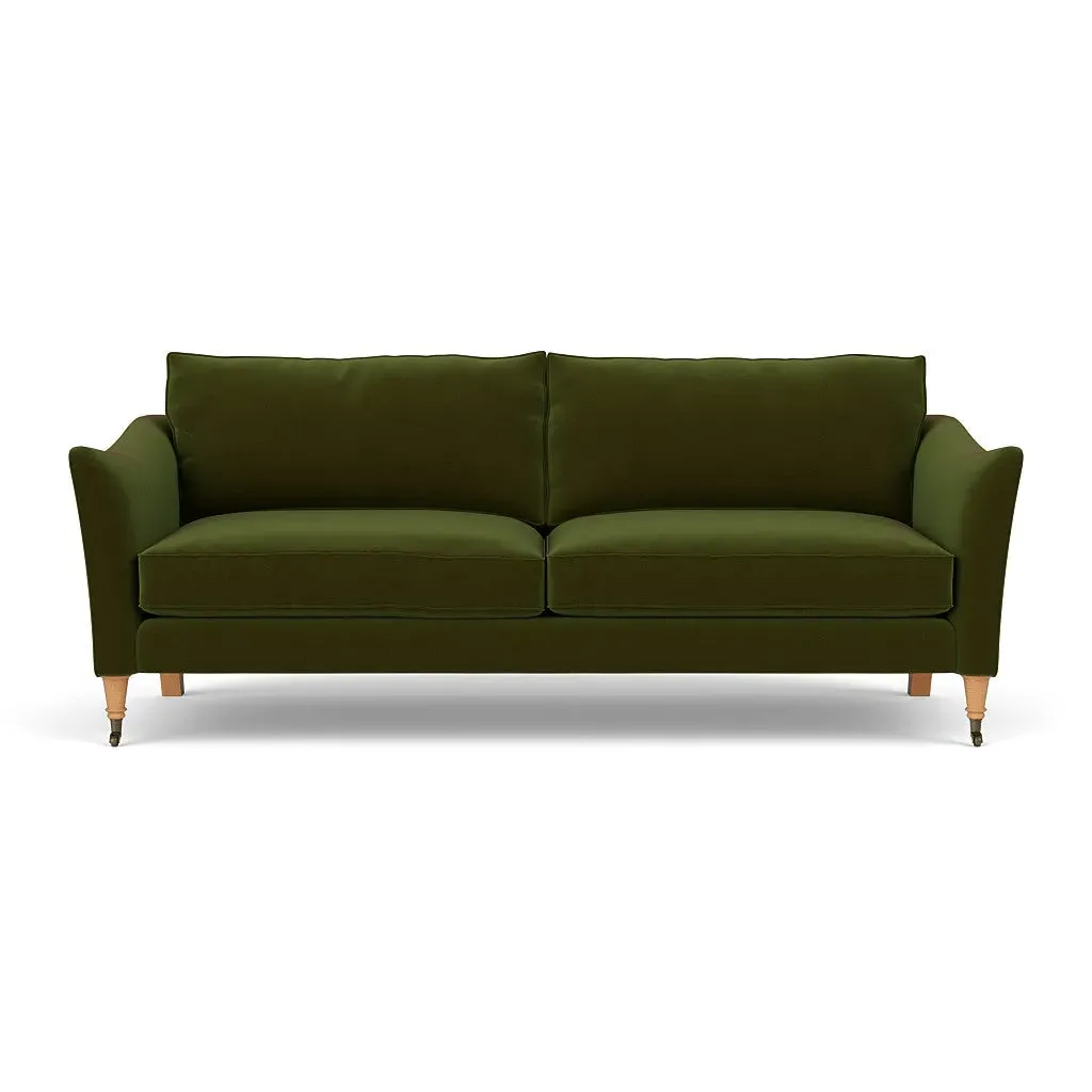 4-Seater Sofa - Forest Green, Velvet
