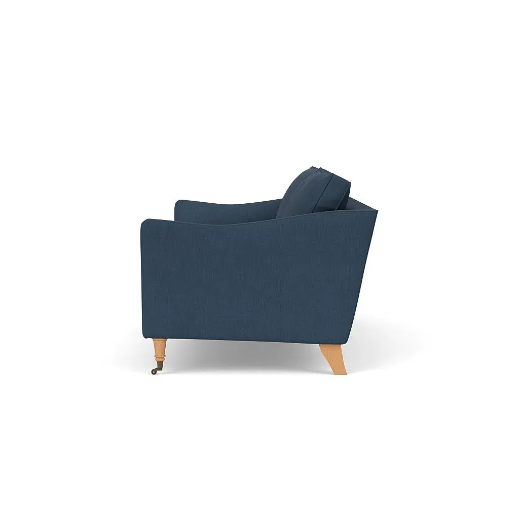 4-Seater Sofa - Indigo, Linen Mix