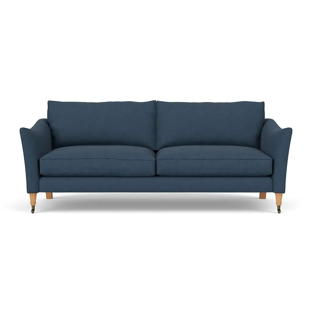 4-Seater Sofa - Indigo, Linen Mix