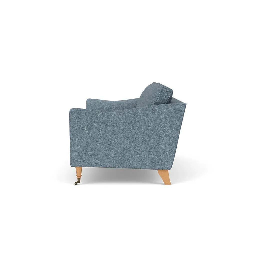 4-Seater Sofa - Mid Blue, Aquaclean Oxford