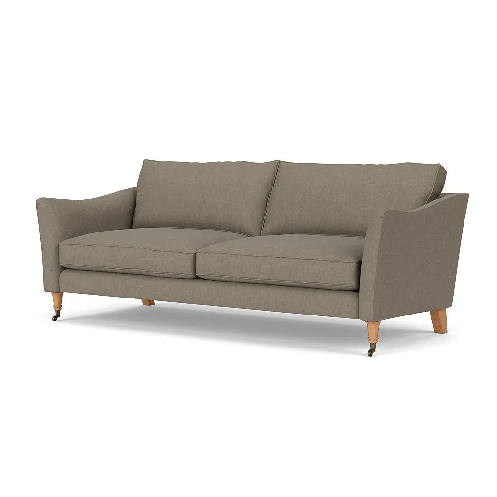 4-Seater Sofa - Mid Grey, Linen Mix