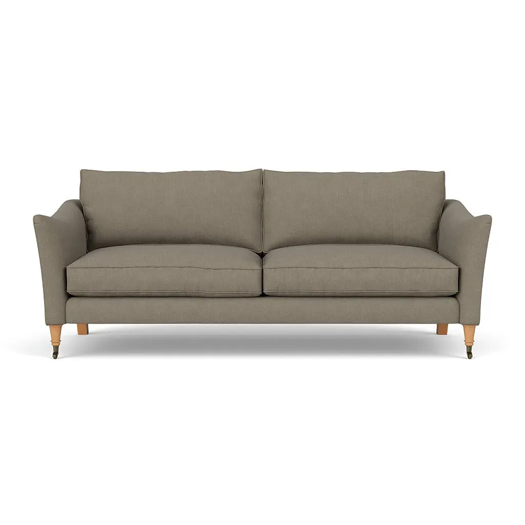 4-Seater Sofa - Mid Grey, Linen Mix
