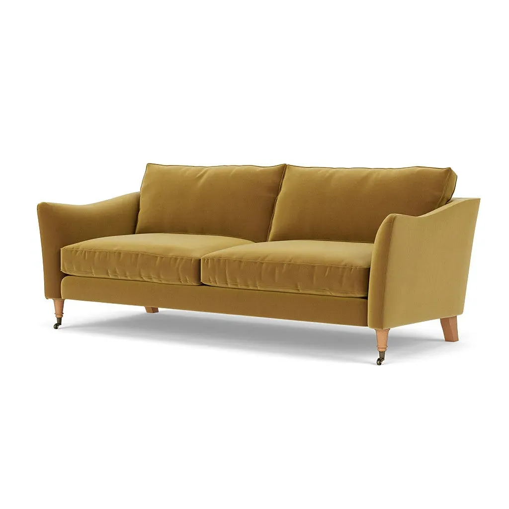 4-Seater Sofa - Mustard, Velvet