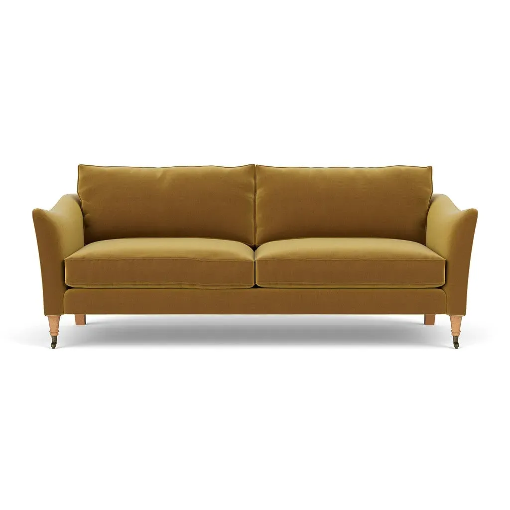 4-Seater Sofa - Mustard, Velvet