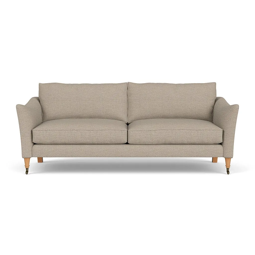 4-Seater Sofa - Natural, Herringbone Weave