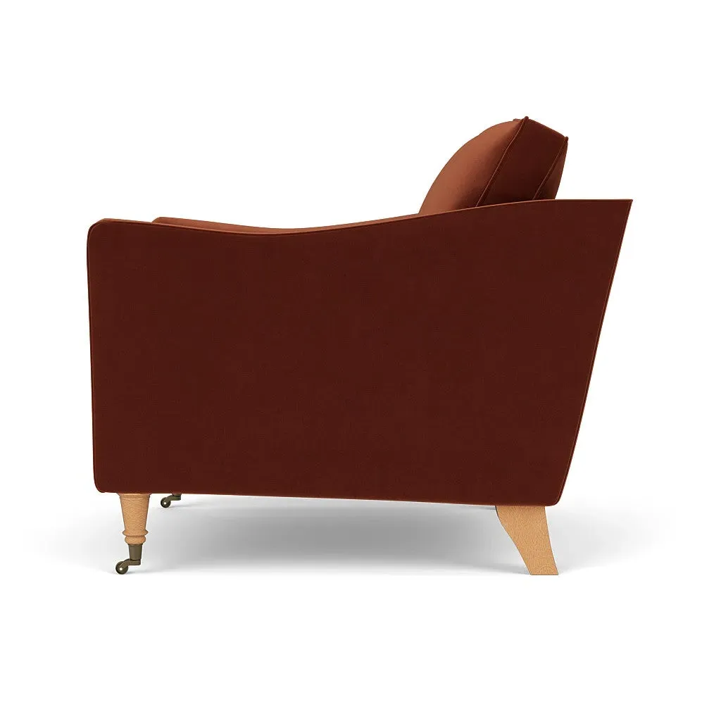 Armchair - Brick, Matt Velvet