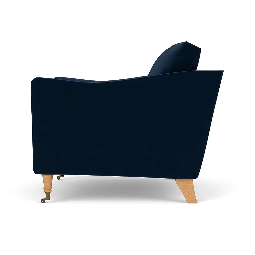 Armchair - Deep Blue, Matt Velvet
