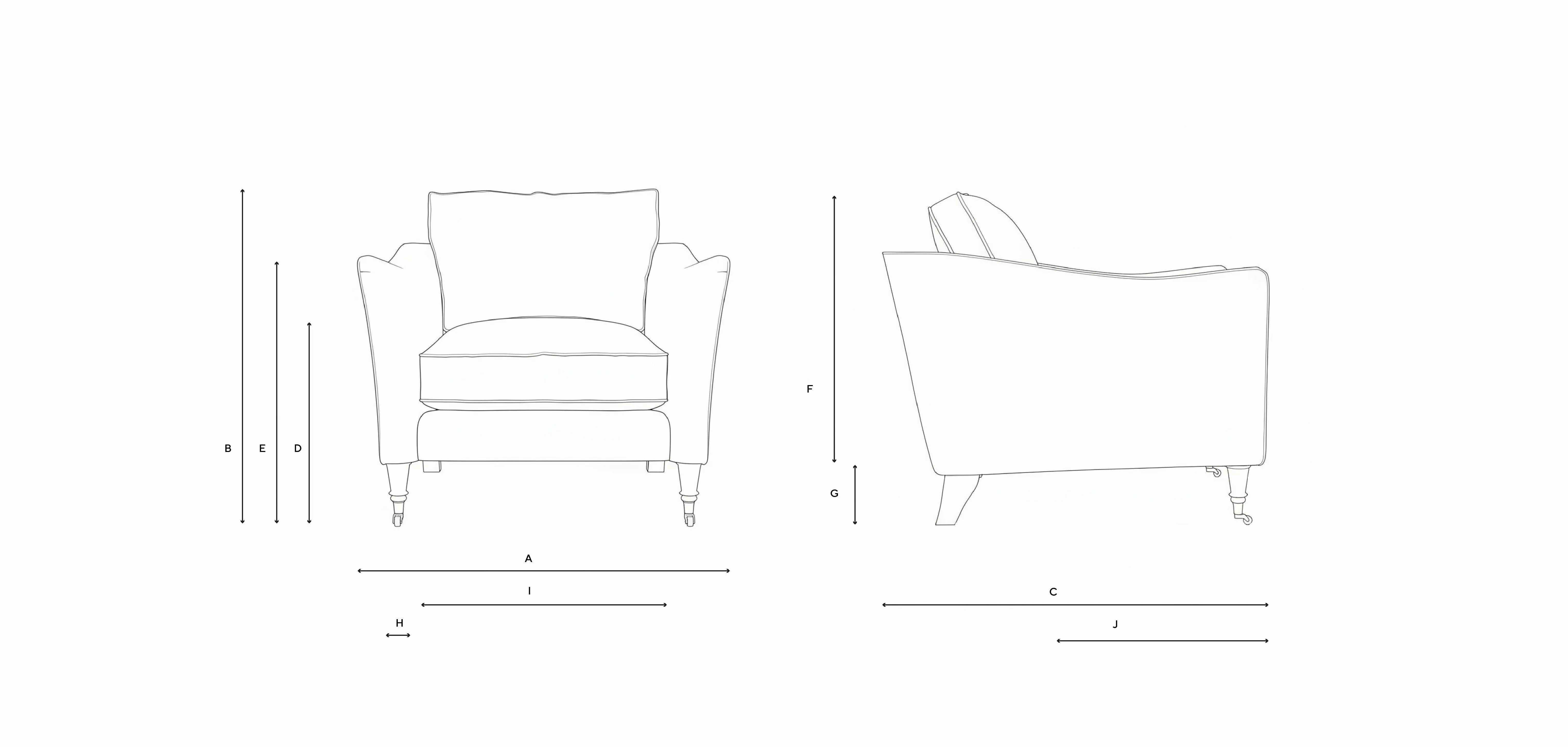 Armchair - Dove Grey, Linen Mix