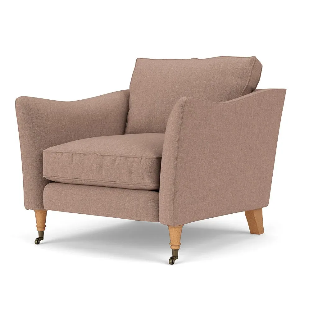 Armchair - Dusky Rose, Eco Chenille