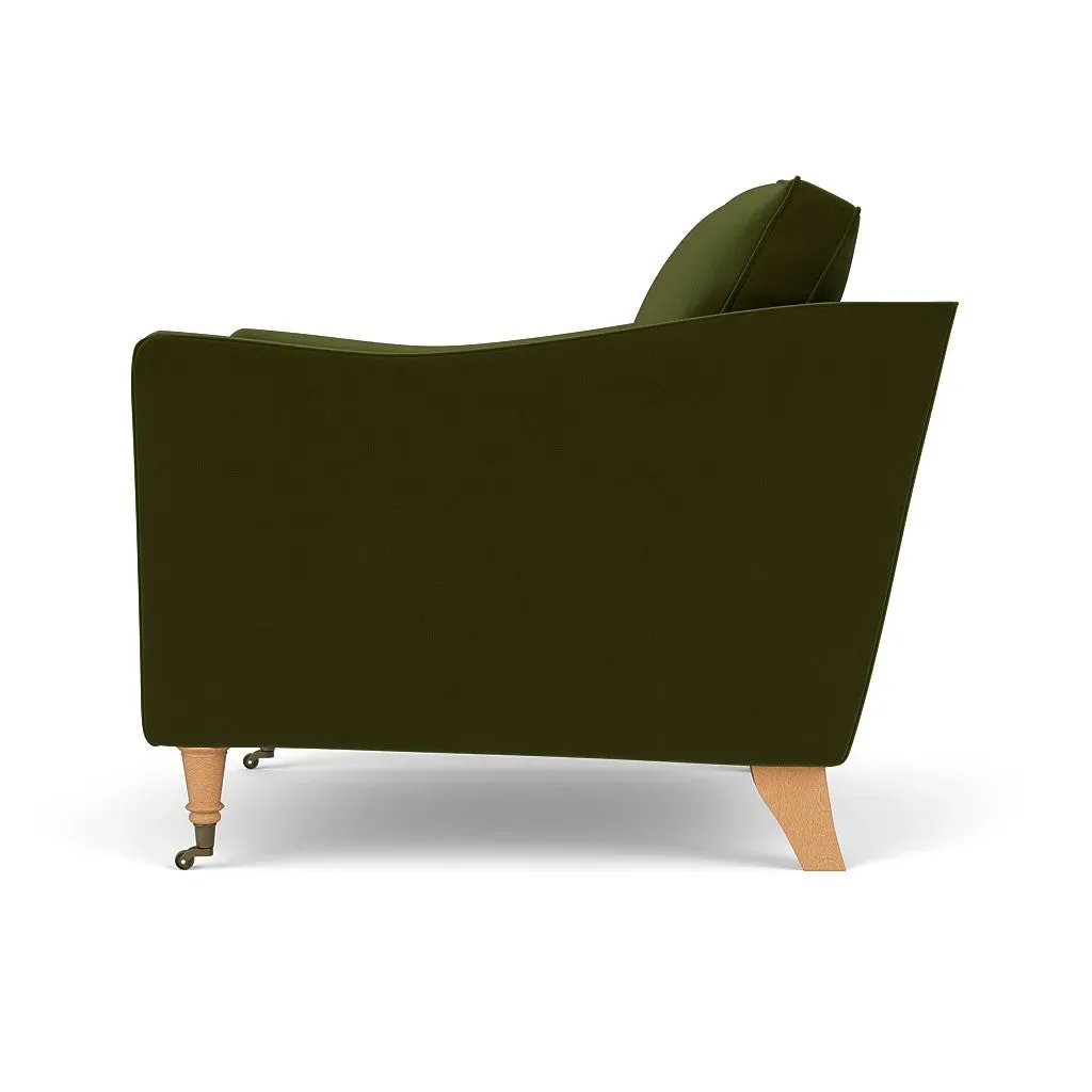 Armchair - Forest Green, Matt Velvet