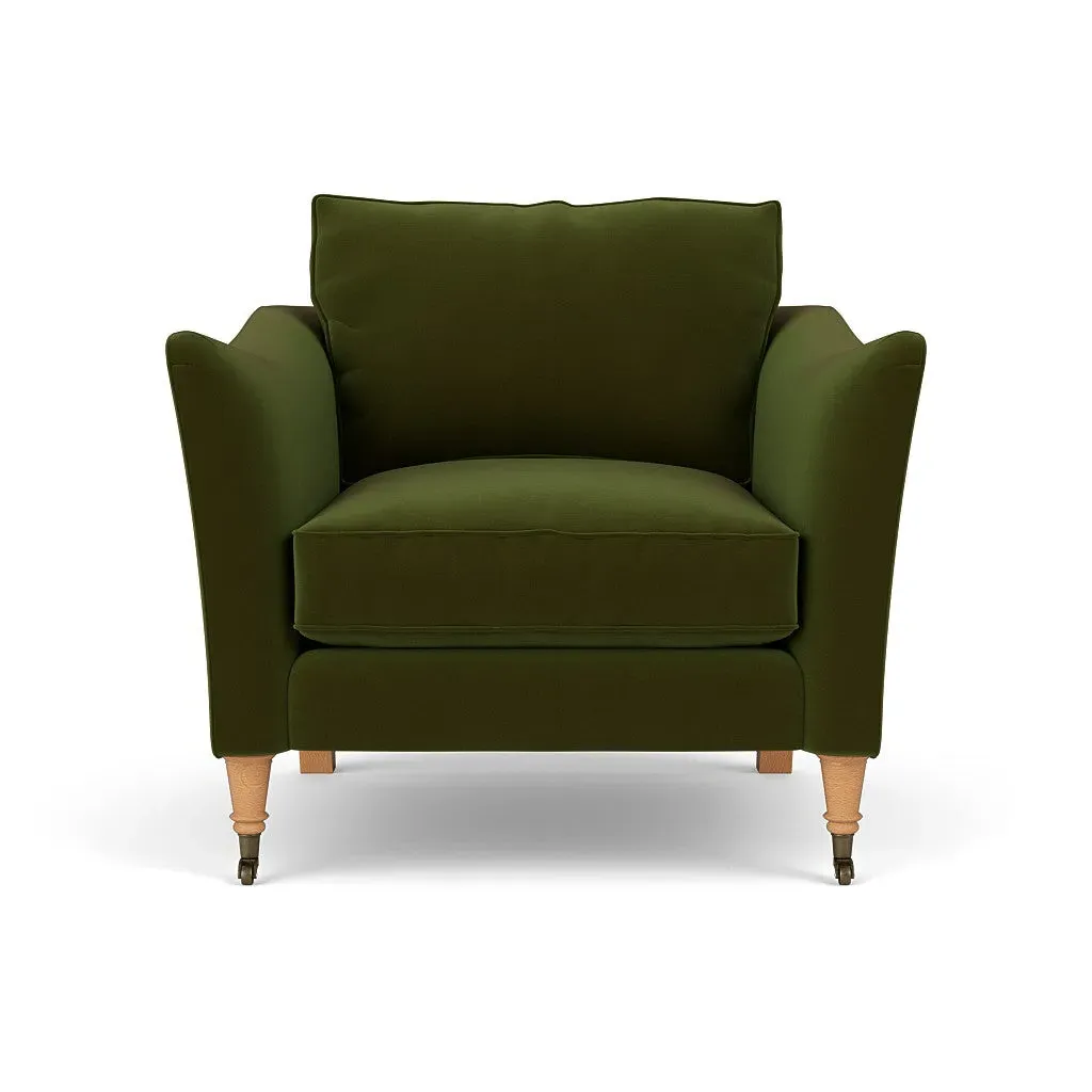 Armchair - Forest Green, Matt Velvet