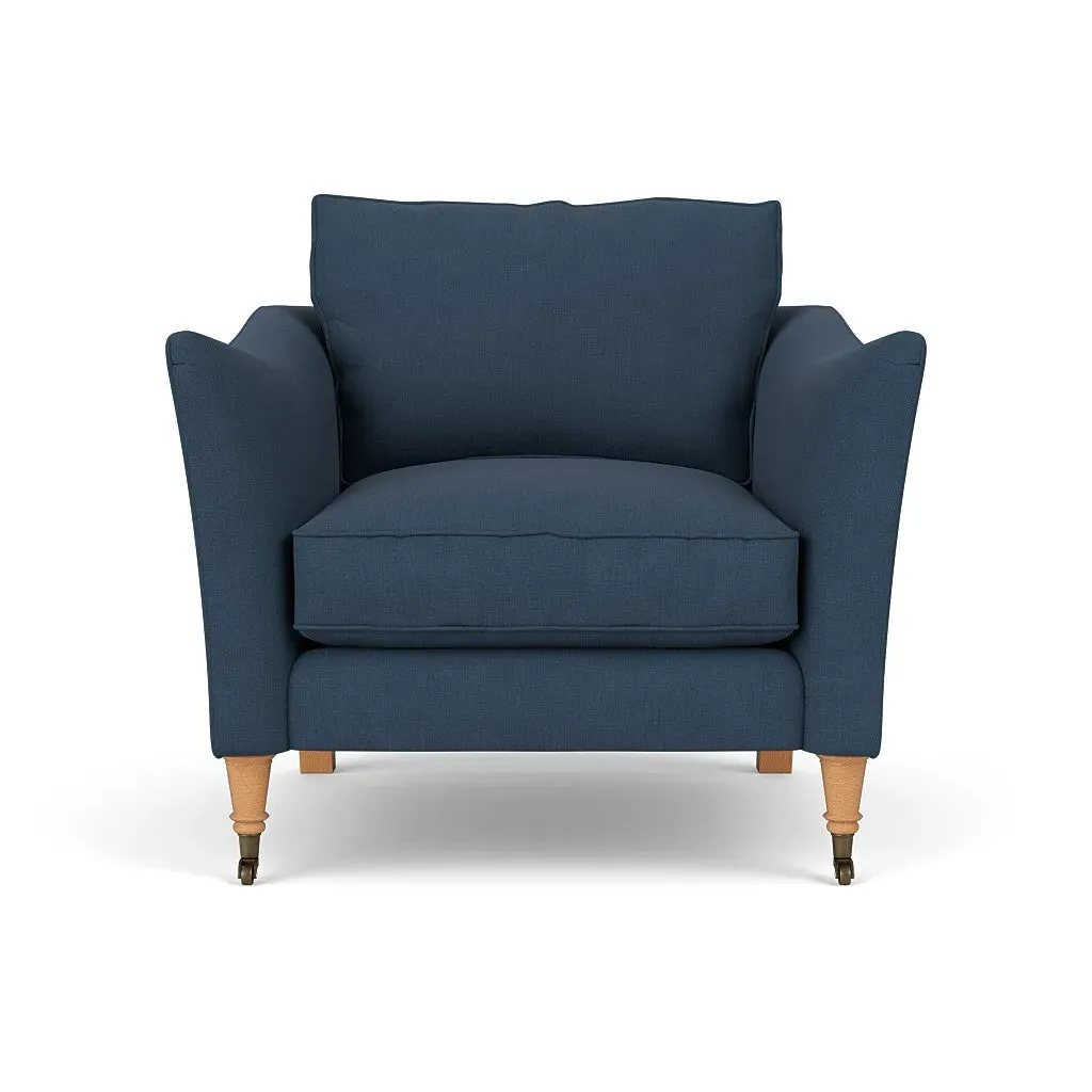Armchair - Indigo, Linen Mix