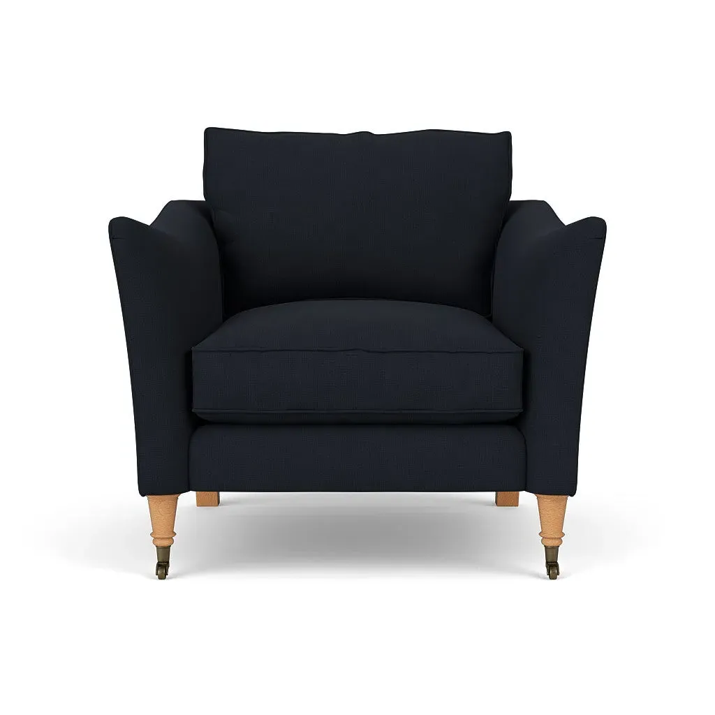 Armchair - Ink, Linen Mix