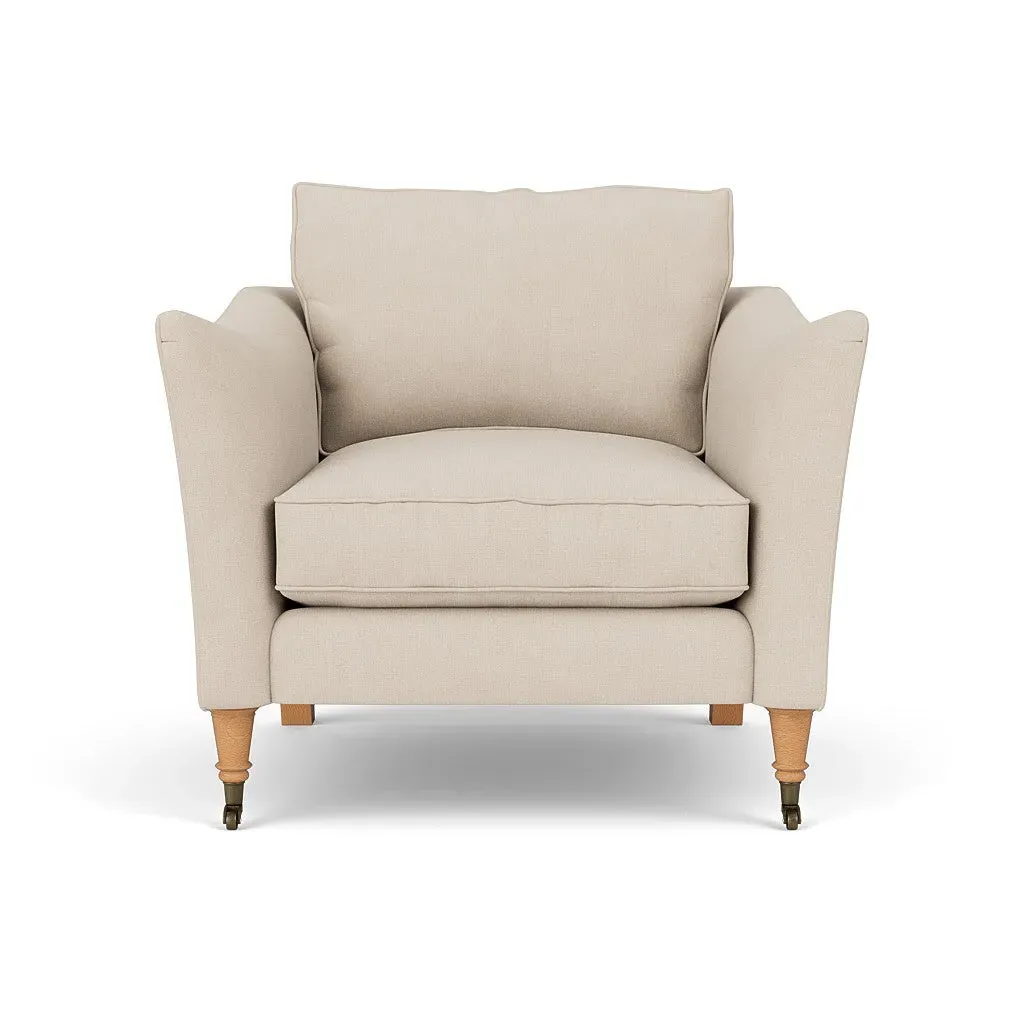 Armchair - Lily White, Linen Mix