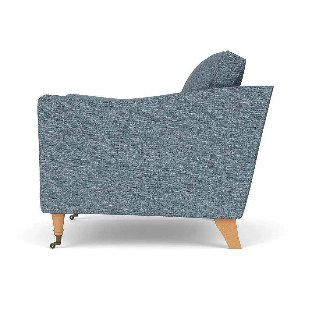 Armchair - Mid Blue, Aquaclean Oxford