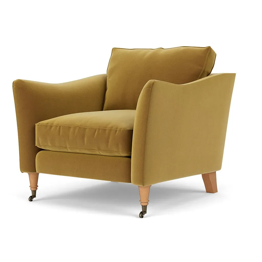 Armchair - Mustard, Matt Velvet