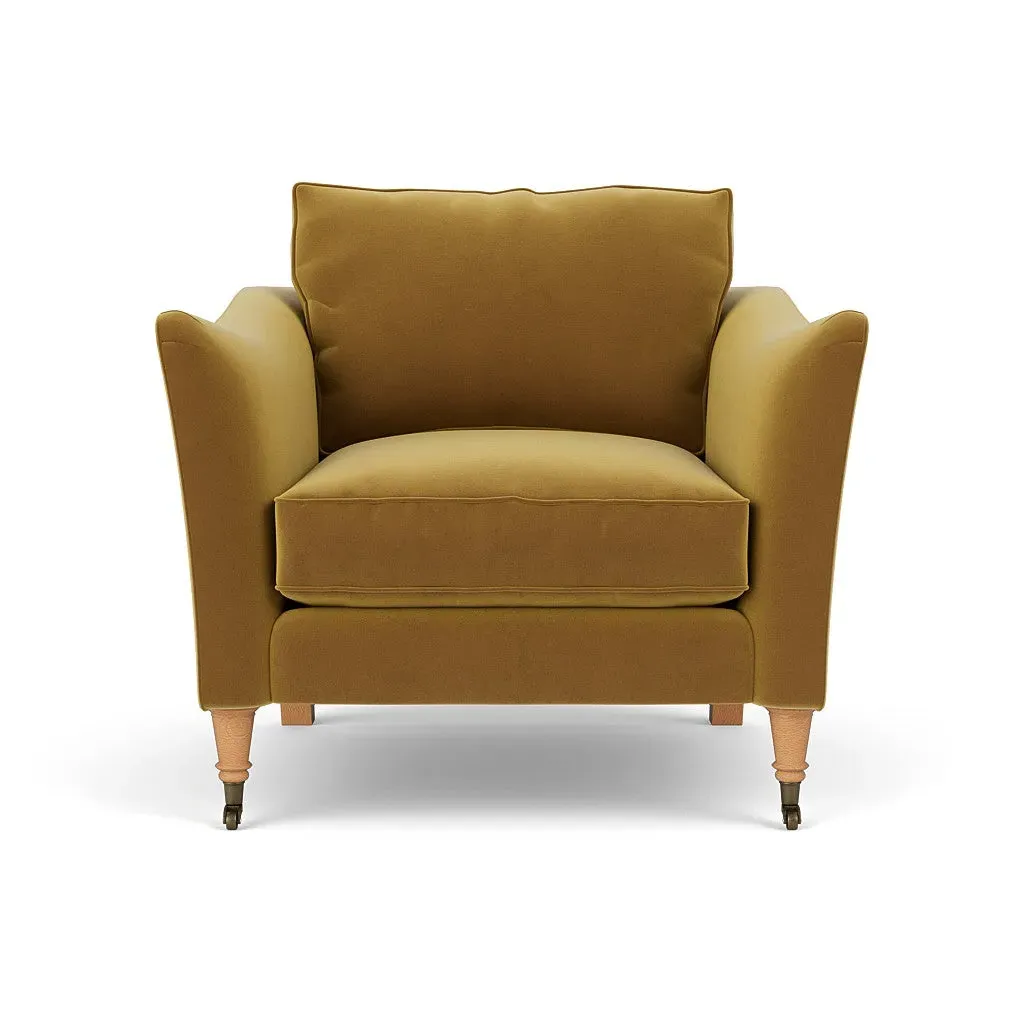 Armchair - Mustard, Matt Velvet