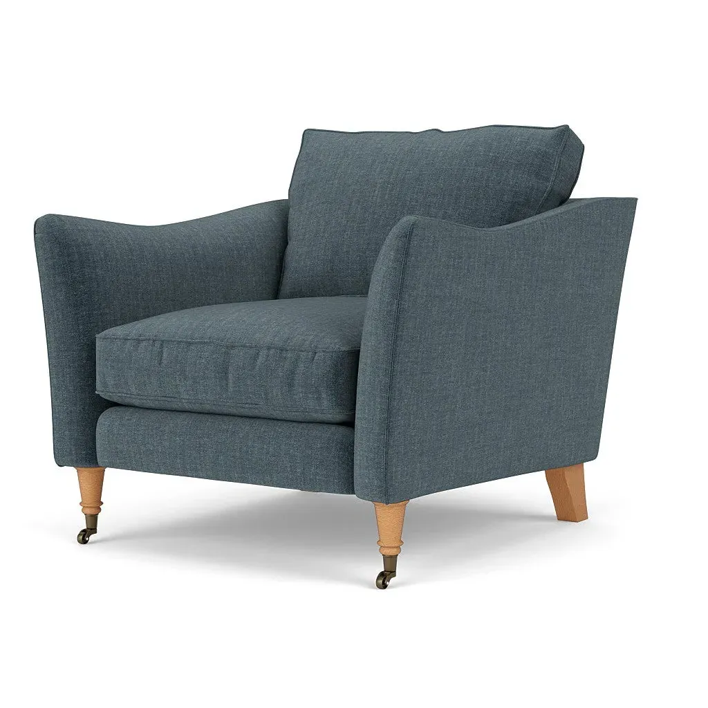Armchair - Teal, Eco Chenille