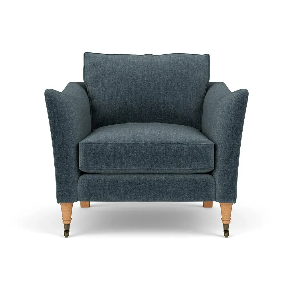 Armchair - Teal, Eco Chenille
