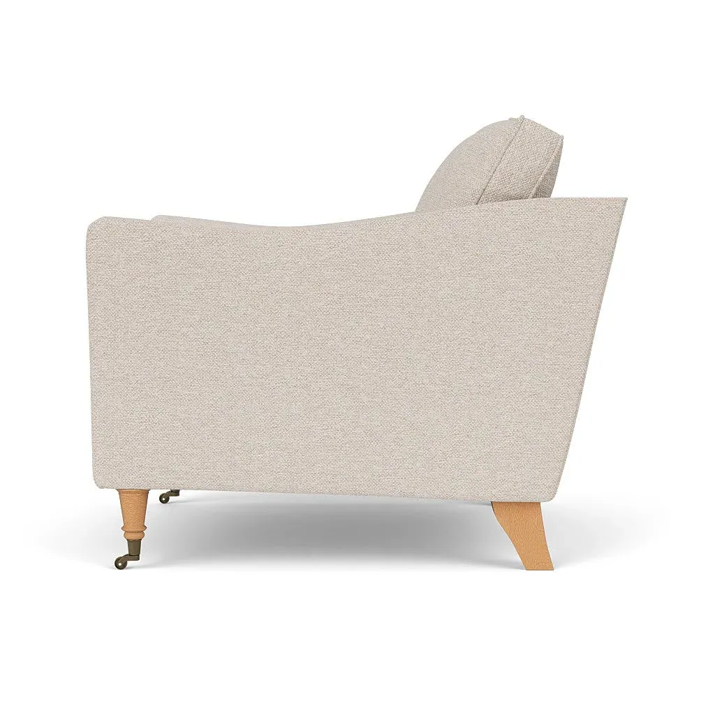 Armchair with Castor Legs - Natural, House Weave