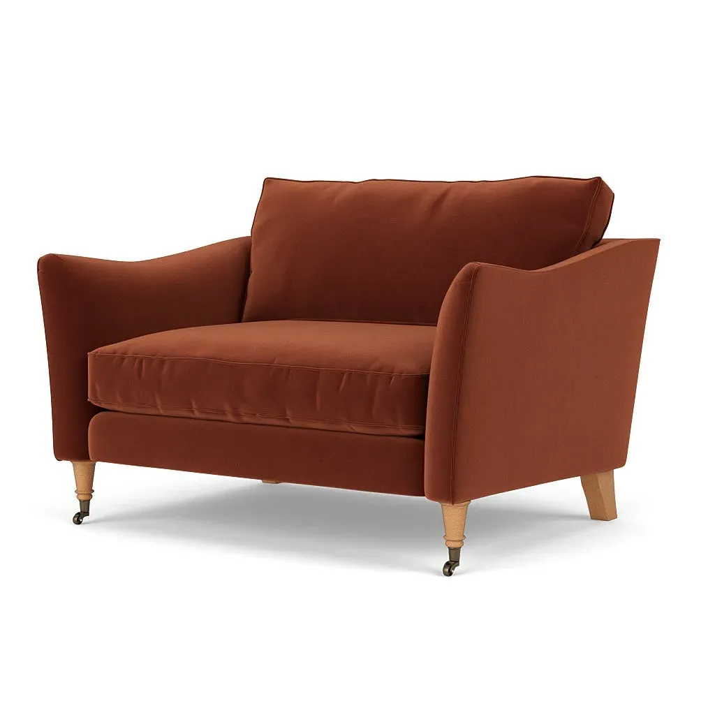 Love Seat - Brick, Matt Velvet