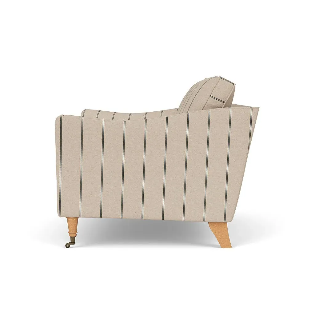 Love Seat - Charcoal, Compton Stripe