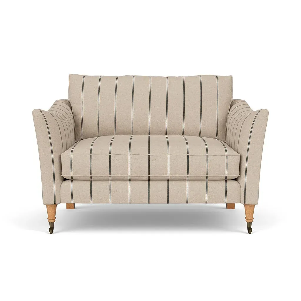 Love Seat - Charcoal, Compton Stripe