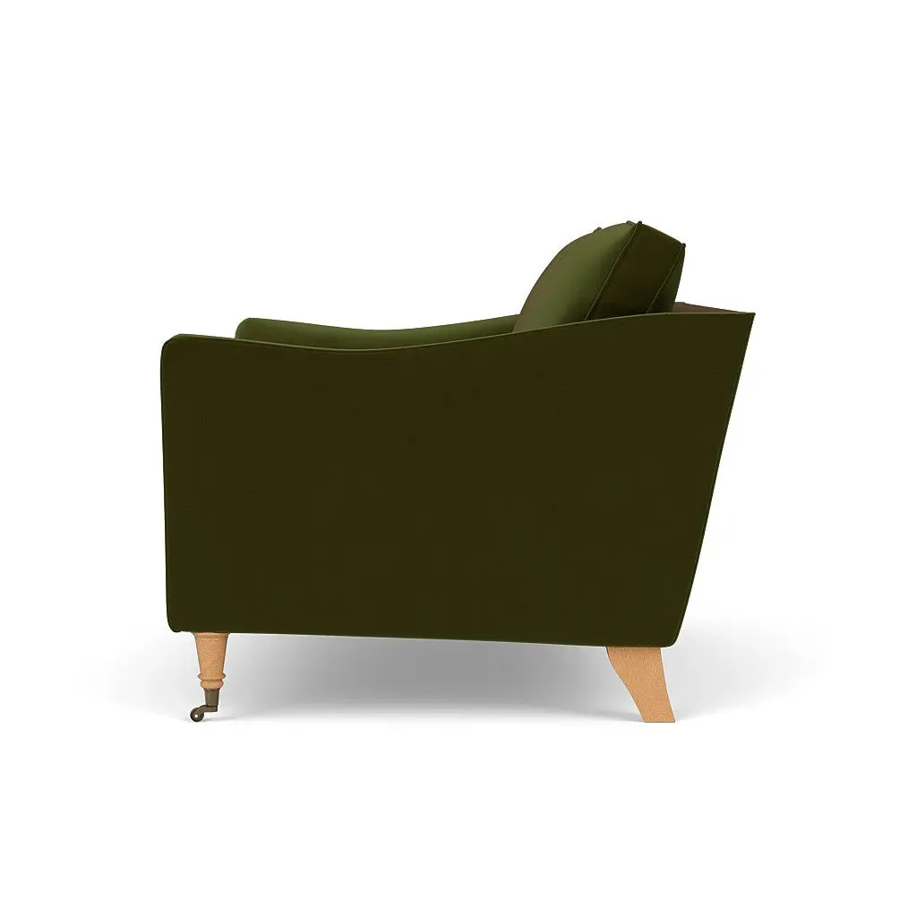 Love Seat - Forest Green, Matt Velvet