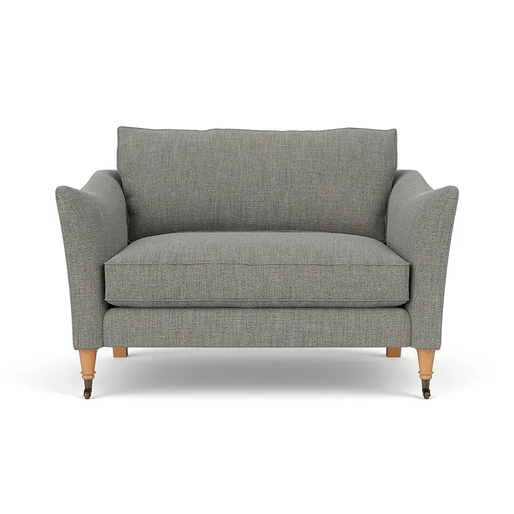 Love Seat - Grey Marl, Rustic Weave