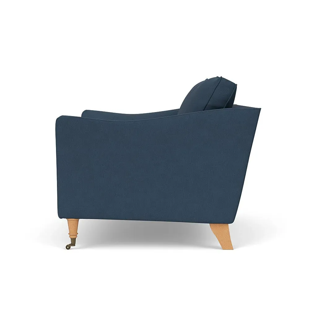 Love Seat - Indigo, Linen