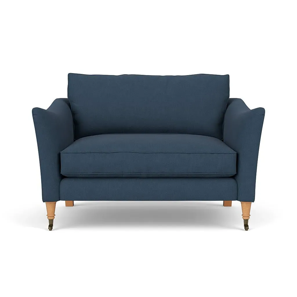 Love Seat - Indigo, Linen