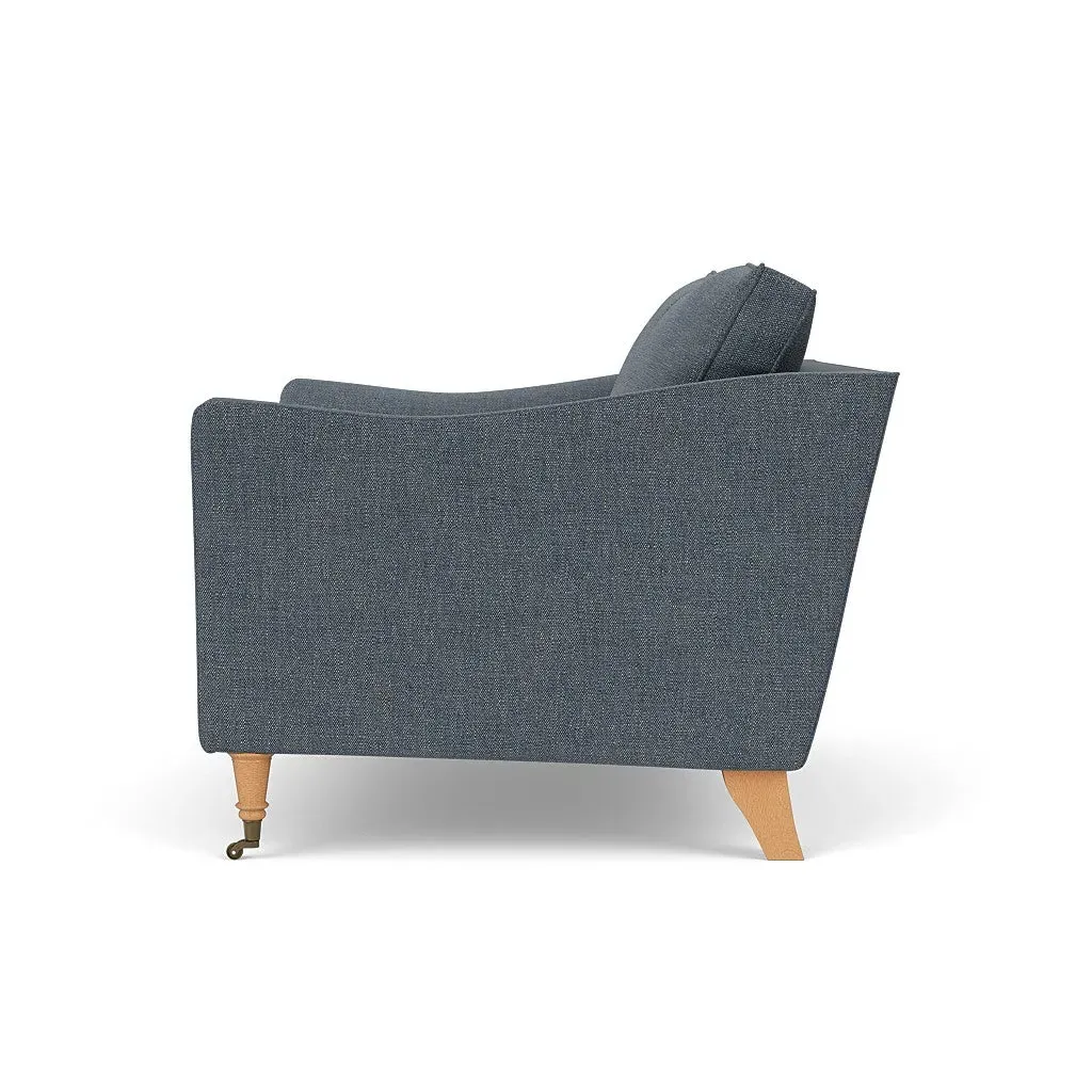 Love Seat - Indigo, Rustic Weave