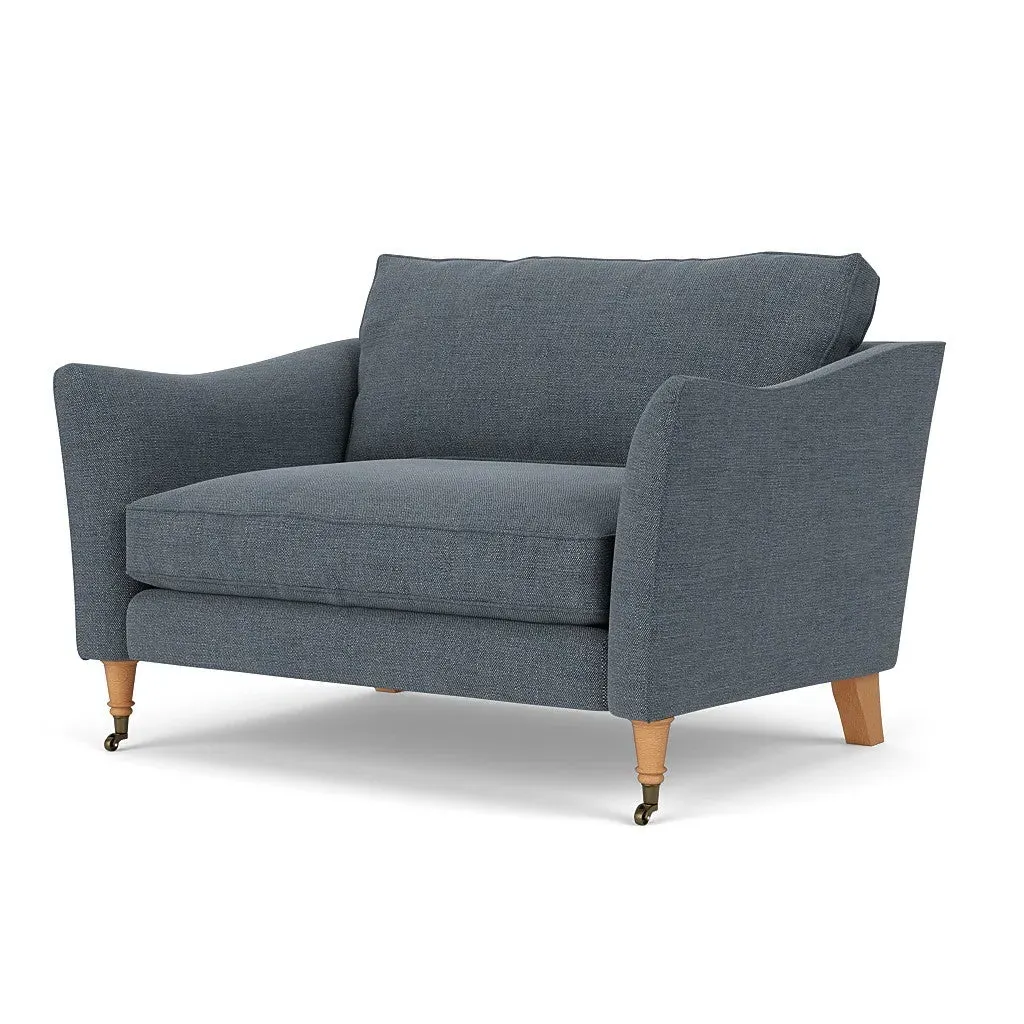 Love Seat - Indigo, Rustic Weave
