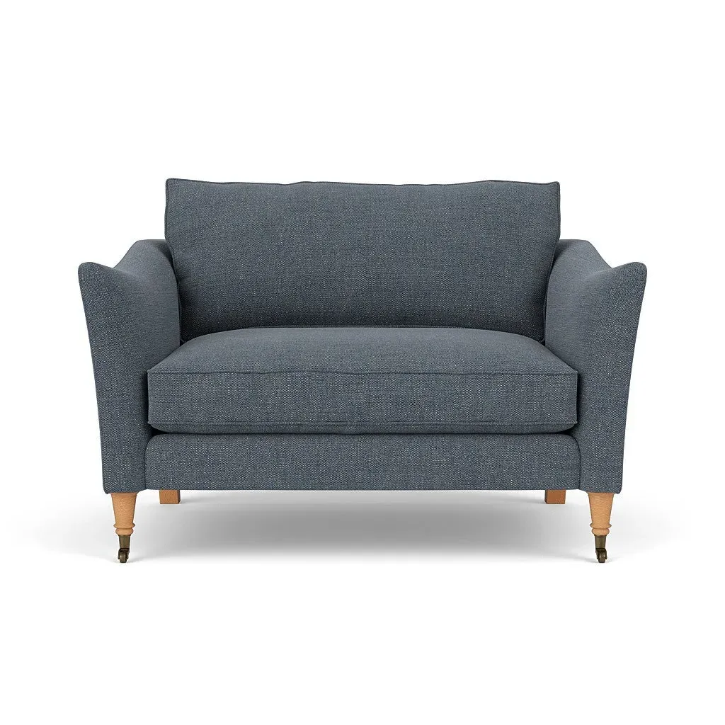 Love Seat - Indigo, Rustic Weave