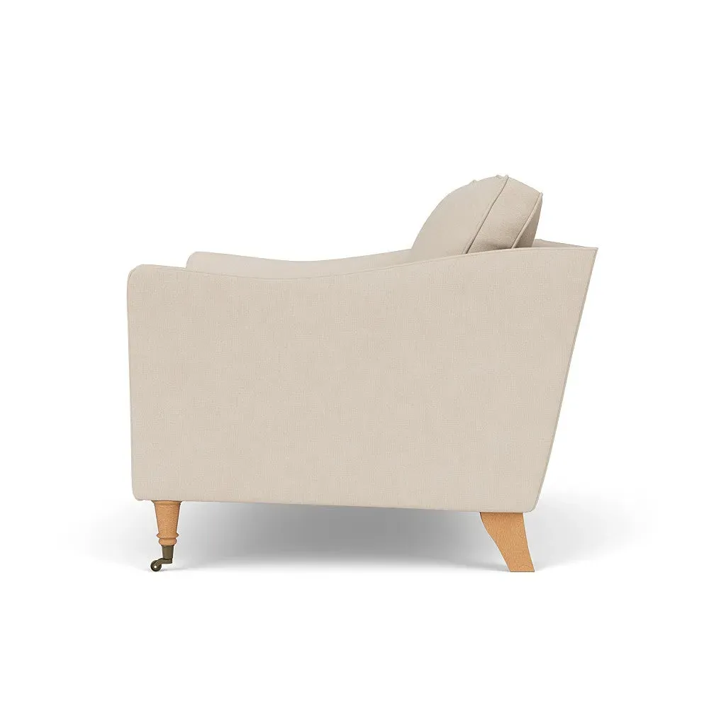 Love Seat - Lily White, Linen