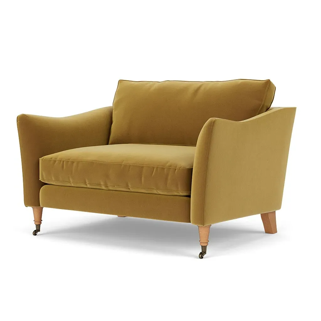 Love Seat - Mustard, Matt Velvet