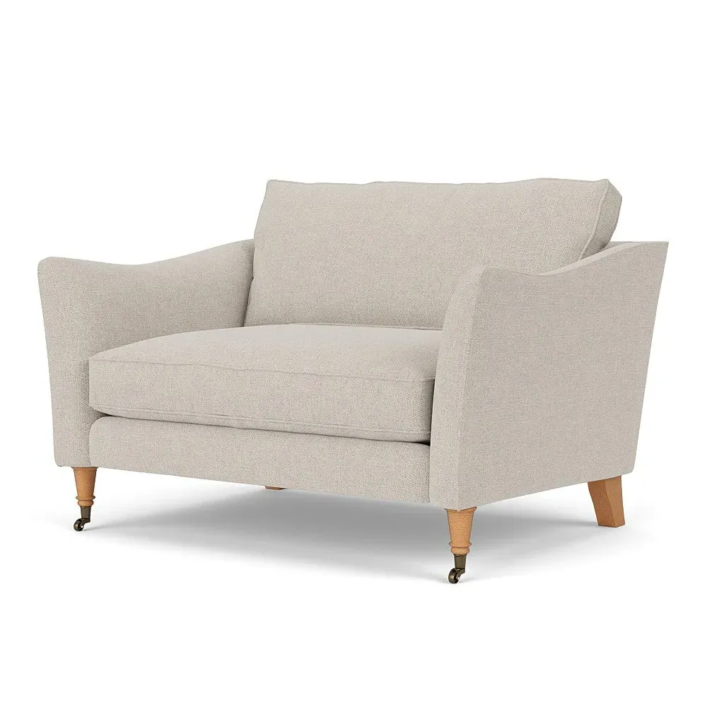 Love Seat - Natural, Aquaclean Oxford