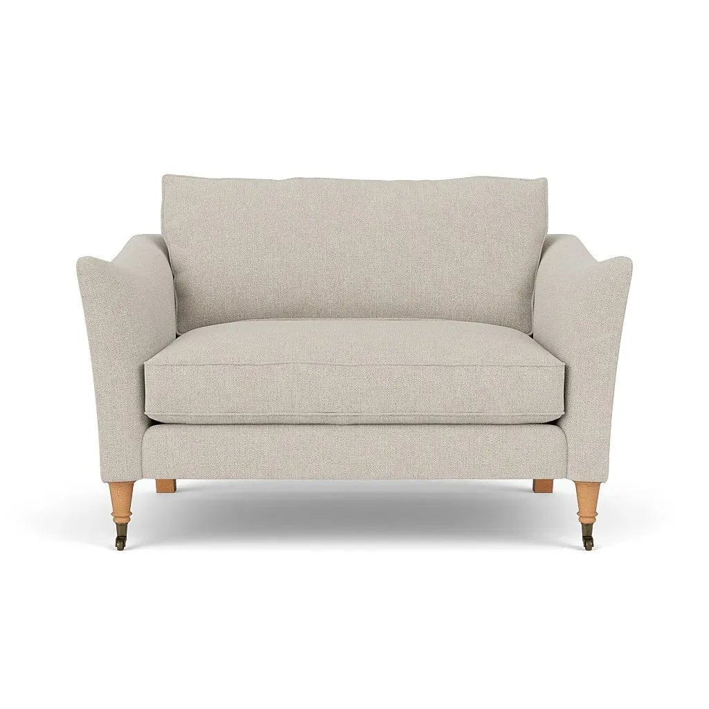 Love Seat - Natural, Aquaclean Oxford