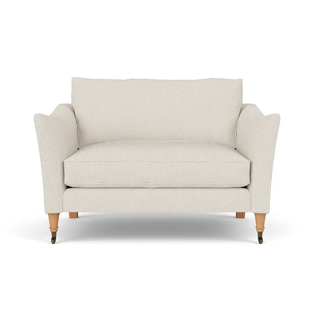 Love Seat - Natural, Broadway Stripe