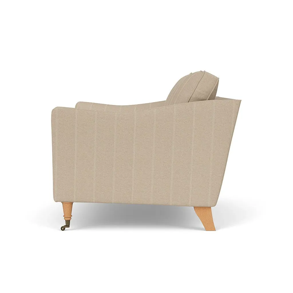 Love Seat - Natural, Compton Stripe